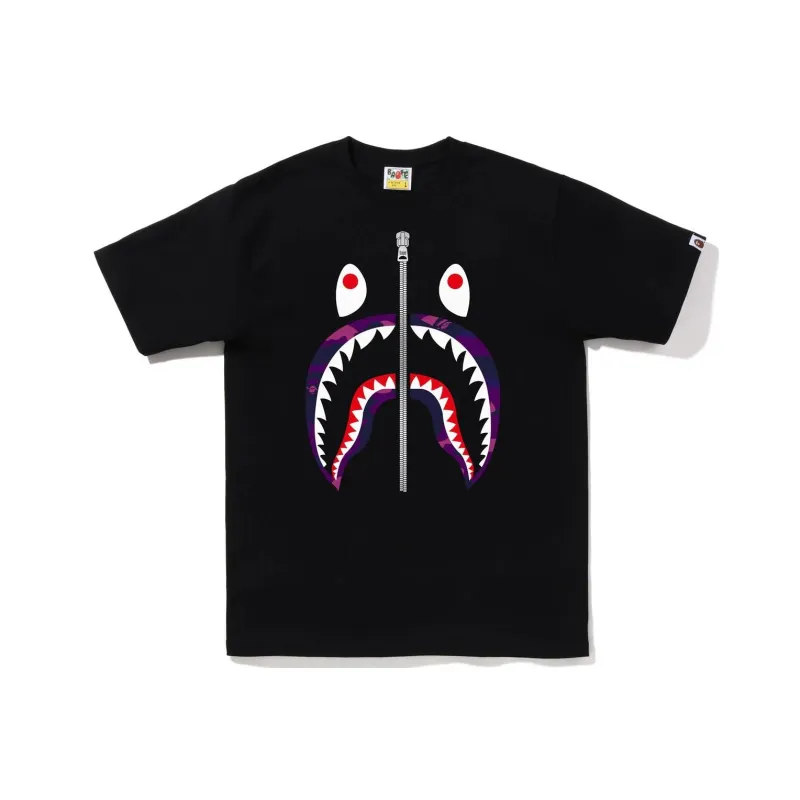 Bape Color Camo Silver Zip Shark Tee SS23-0