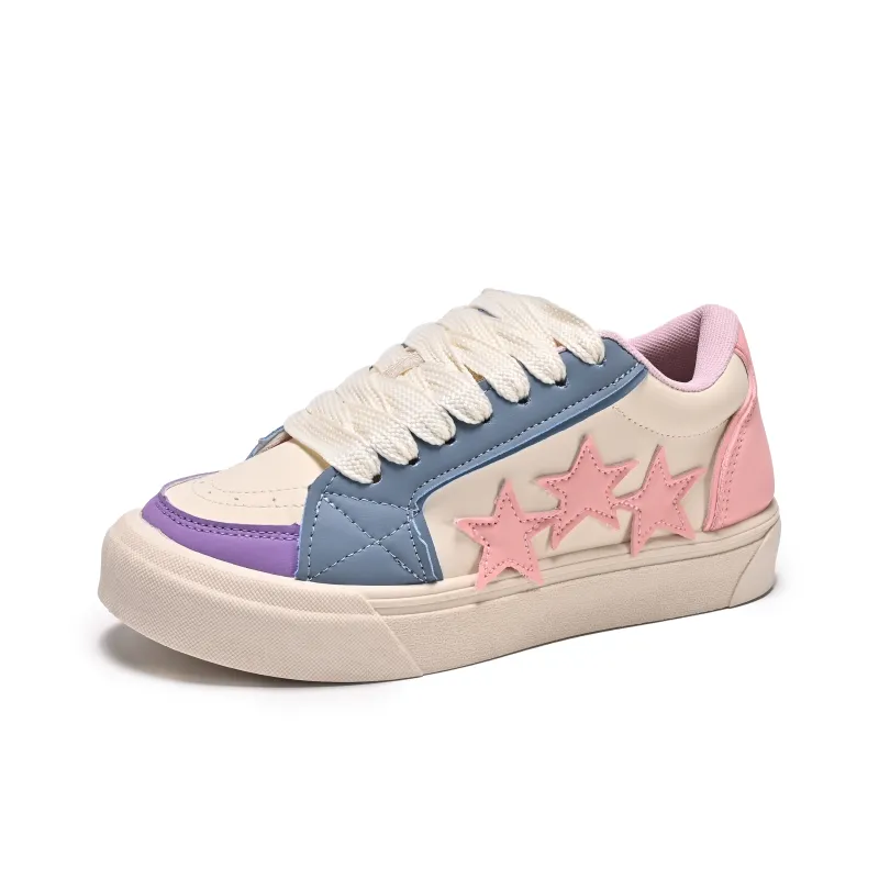 Lycakington Anti Slip And Wear Resistant Lightweight Low Top Skateboard Shoes Women's Pink-15
