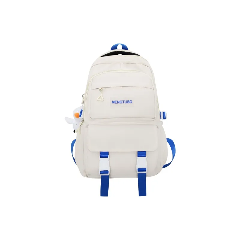 Travel Nylon Backpack Unisex Black/White/Purple/Gray-9