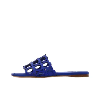 FERRAGAMO GANCINI Slide Slippers Women's Blue