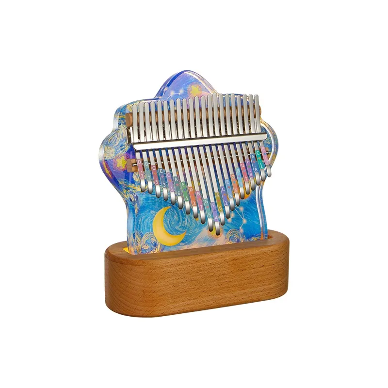 CEGA Acrylic Kalimba Fully Transparent Appearance 17/21 Keys Thumb Piano-36