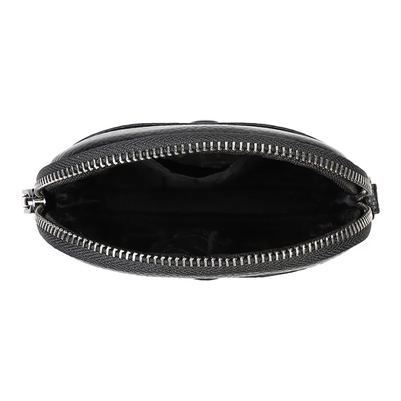 MILLIE'S Cow Leather Shoulder Bag, Crossbody Bag Trumpets Women's Black-6