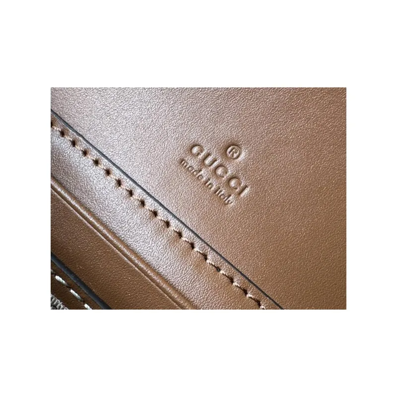 GUCCI Superme Canvas With Leather Shoulder Bag Crossbody Bag Handbag Mini Women's Brown & Pink-5