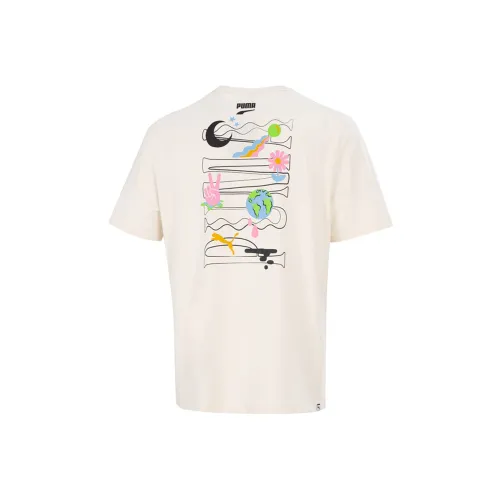 PUMA T Shirts Men Ecru
