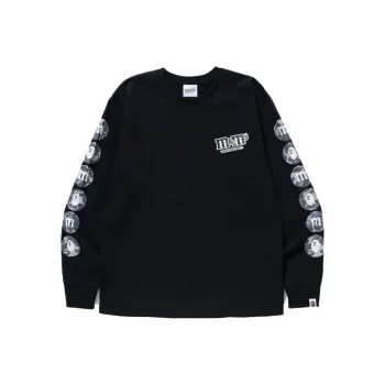 A BATHING APE X M&M's Mens Monotone Long Sleeve Tee