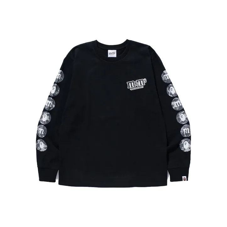 A BATHING APE X M&M's Mens Monotone Long Sleeve Tee-0