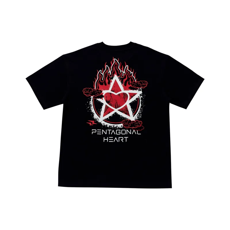 PENTAGONAL HEART Round Neck T shirt Unisex-3