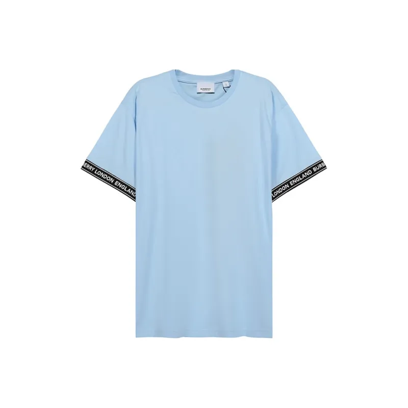 Burberry T Shirts Men Light Blue-0