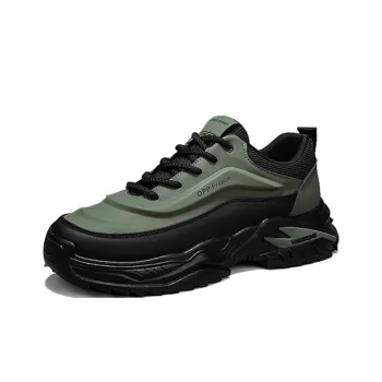 Green Feet Anti Slip And Wear Resistant Height Increasing Mid Top Casual Shoes Men's