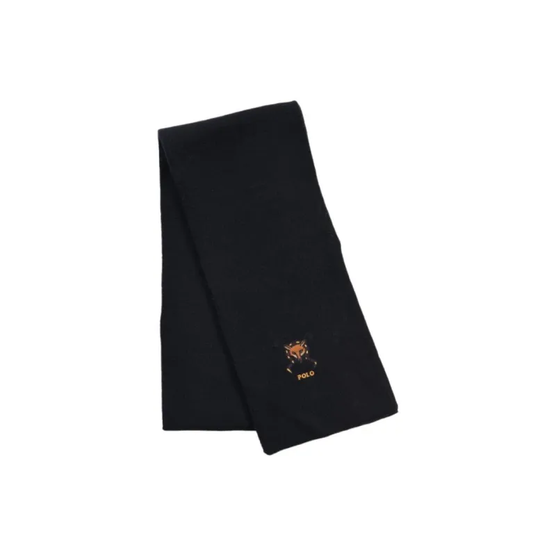 Polo Ralph Lauren Acrylic Knit Scarves Unisex Black-1