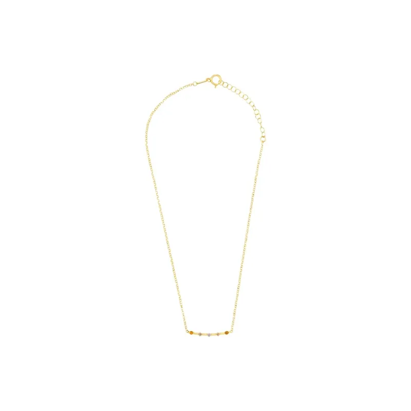 Radiant Zircon 925 Silver, Gold Plated Necklaces Women's Gold-0