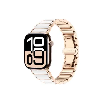 Watchbond Watch Bands Apple Compatibility 150mm Imitation Ceramic Stainless Steel Material