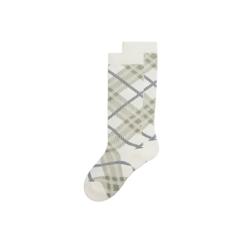 Burberry SS25 Mid Calf Socks Unisex White