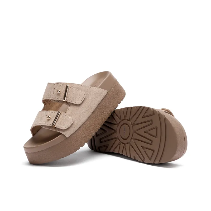 Hotwind Pinecone Grey Series Rubber Sole Slip Resistant Slide Slippers Women's-7