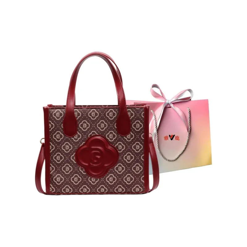 Yalu PU Shoulder Bag, Crossbody Bag, Handbag Regular Women's Black/Pink/Burgundy-14