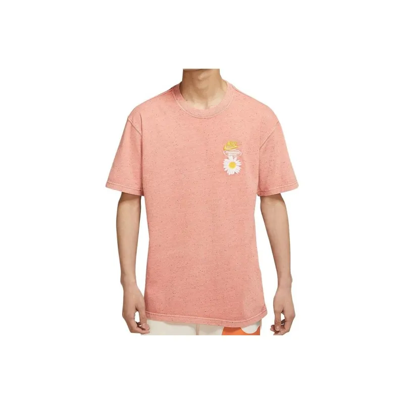 Nike Drop Shoulder Sleeve T-Shirt Men's Rock Pink-0