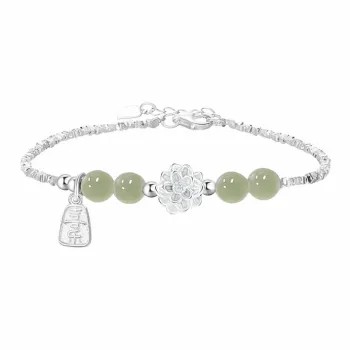 Muyan Chalcedony Pure Silver Bracelets Women's