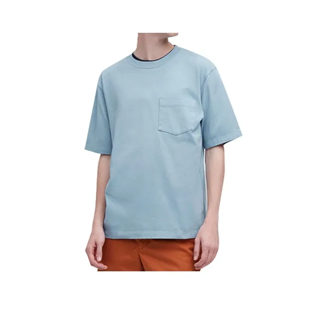 UNIQLO T Shirts Unisex Aqua Blue-0