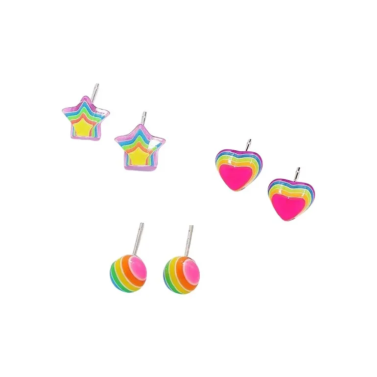VERENA REINE Acrylic S925 Sterling Silver Stud Earrings Women's-0