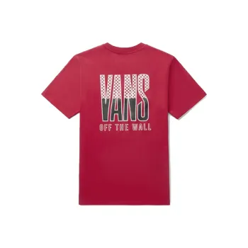 Vans Drop Shoulder Sleeve T-Shirt Unisex Red