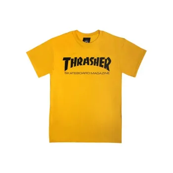 Thrasher Straight T-Shirt US Version Unisex Deep Yellow