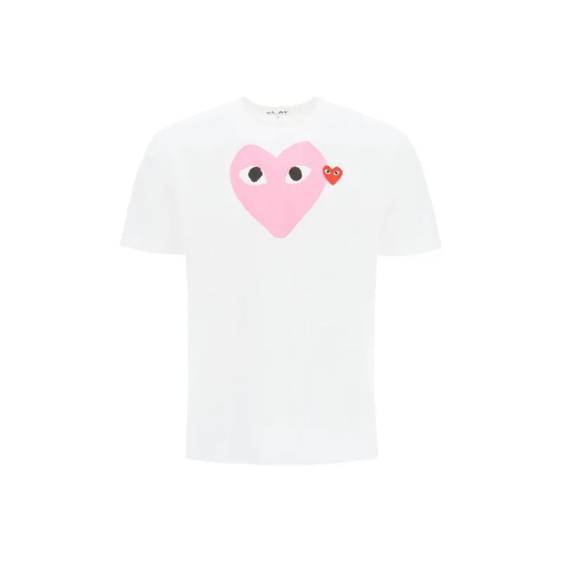 CDG Play T Shirts Men White-0