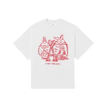 AMIPARIS X KEVIN LYONS Co branded Series T Shirts Unisex White