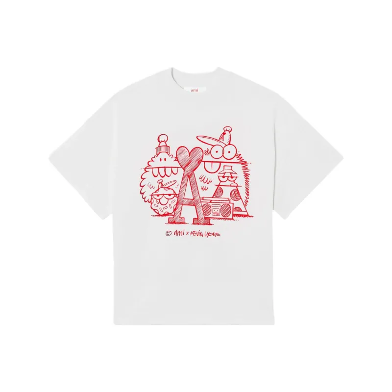 AMIPARIS X KEVIN LYONS Co branded Series T Shirts Unisex White-0