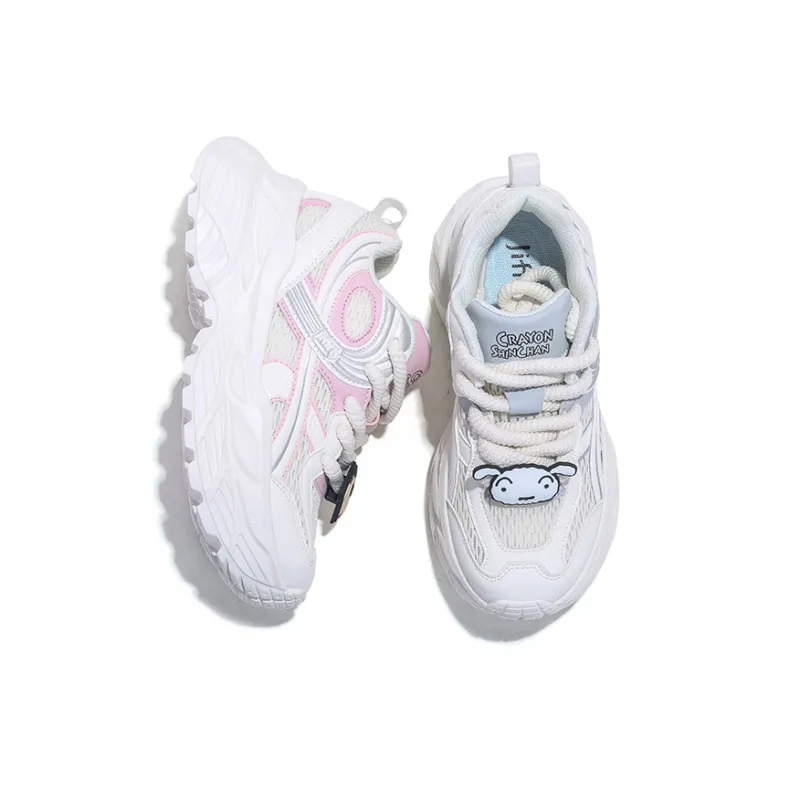 SHINCHAN x Jifffly Abrasion Resistant Breathable Height Increasing Low Top Chunky Sneakers Women's-4