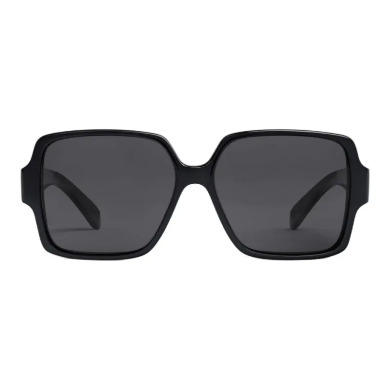 CELINE Acetate Square Sunglasses Women's Black-2