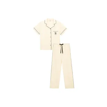 Victoria's Secret Pajama Set Women's Vanilla White