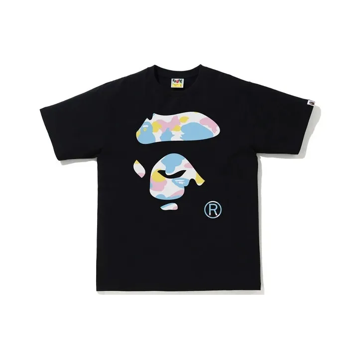 Bape New Multi Camo Ape Face Tee-0