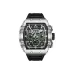 Silver Case Black Strap