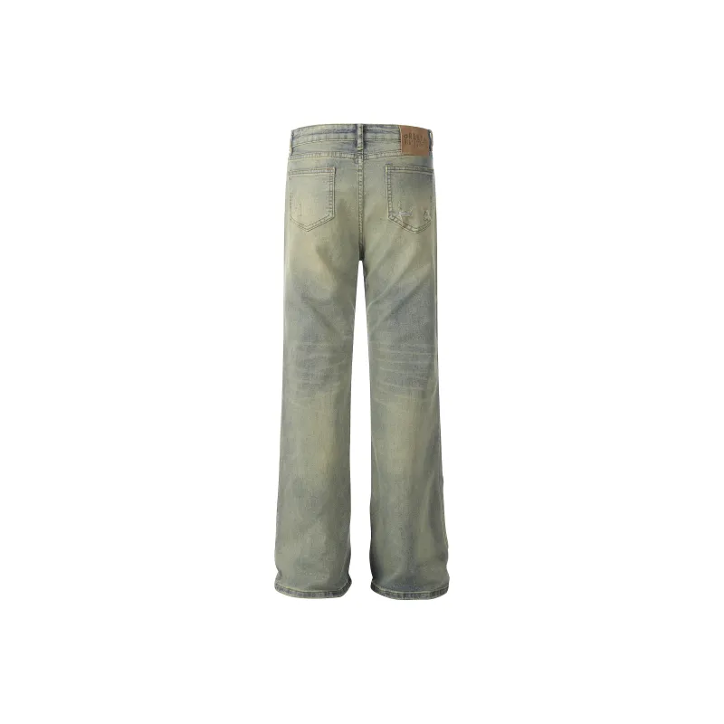 YINLEI Jeans Unisex Vintage Blue-1