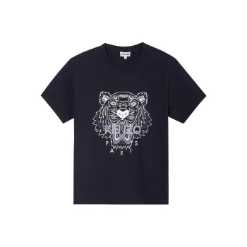KENZO Men's Classic Tiger Short Sleeve T shirt Black