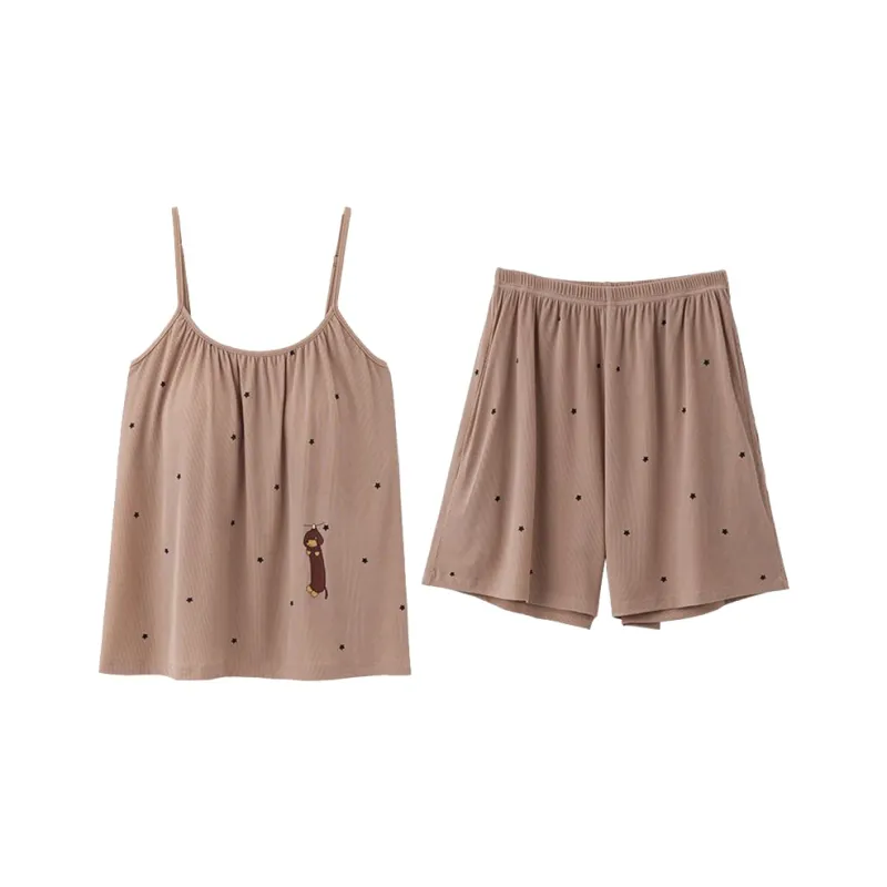 XISHE Pajama Set Women's Caramel-0