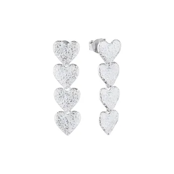 Radiant Stainless Steel Earrings Women's Silver
