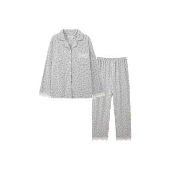 Sleeping Beauty Pajama Set Women's Light Gray