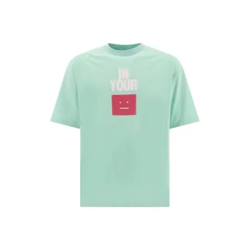 Acne Studios Face Logo Printed Crewneck T Shirt