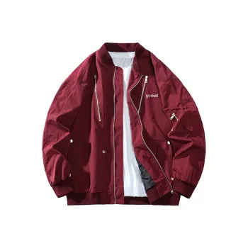 YOSICIL Jackets Coats Unisex Burgundy
