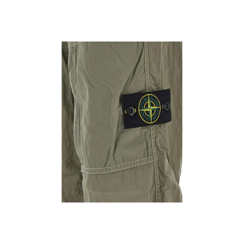 STONE ISLAND Logo Patch Straight Leg Trousers-2