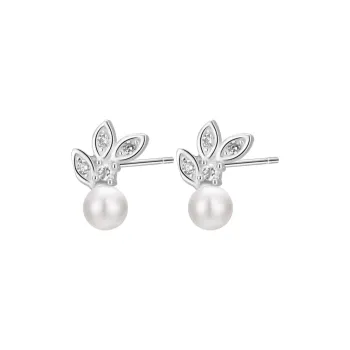 GIFT&CO S999 Fine Silver Stud Earrings Women's