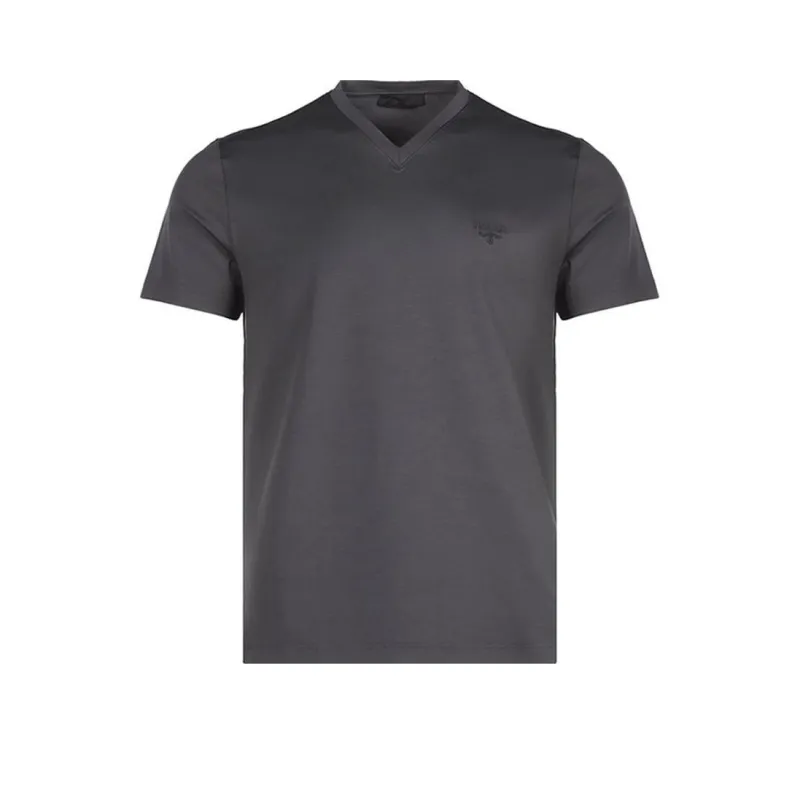 PRADA T-Shirts Men Smoke Gray-0