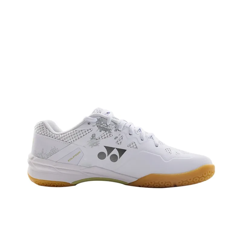 YONEX Cushioning Anti Slip And Wear Resistant Coverage Support Low Top Badminton Shoes Men's White Gold-1