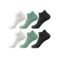 246199 Thin Ankle Socks 6 Pack (2 White/2 Light Green/2 Black)