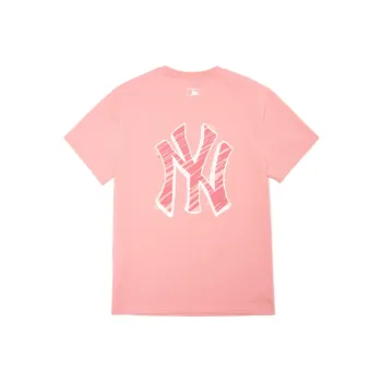 MLB Base Logo T Shirts Unisex Coral Pink