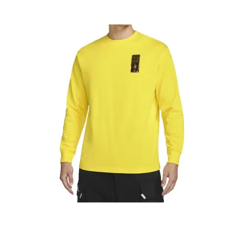 JORDAN Air JORDAN 23 T Shirts Men European Leather Yellow