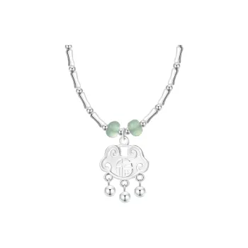 CHINA GOLD 999 Fine Silver Sterling Silver Necklaces Women's