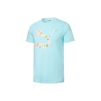 PUMA Set in Sleeve T Shirt Unisex Light Blue
