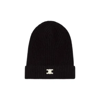 CELINE Triomphe Beanie In Heritage Cashmere